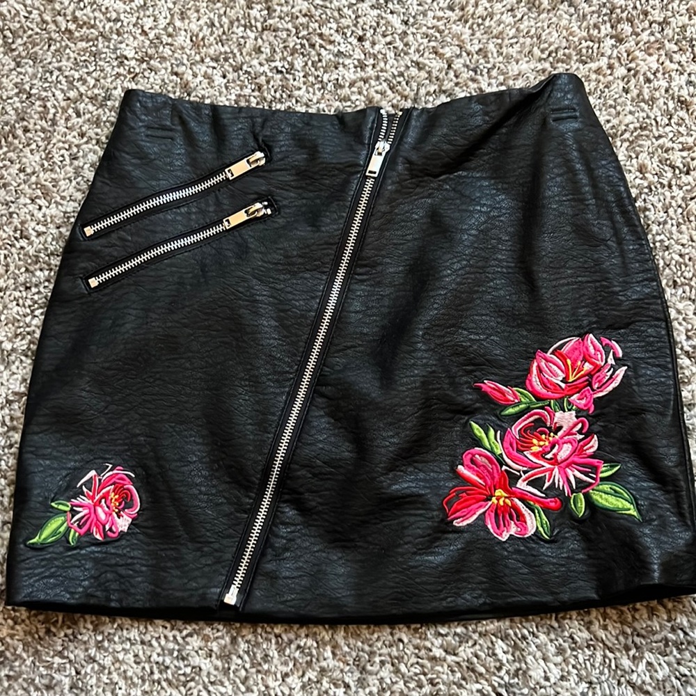 H&M Leather Mini Skirt Size 6